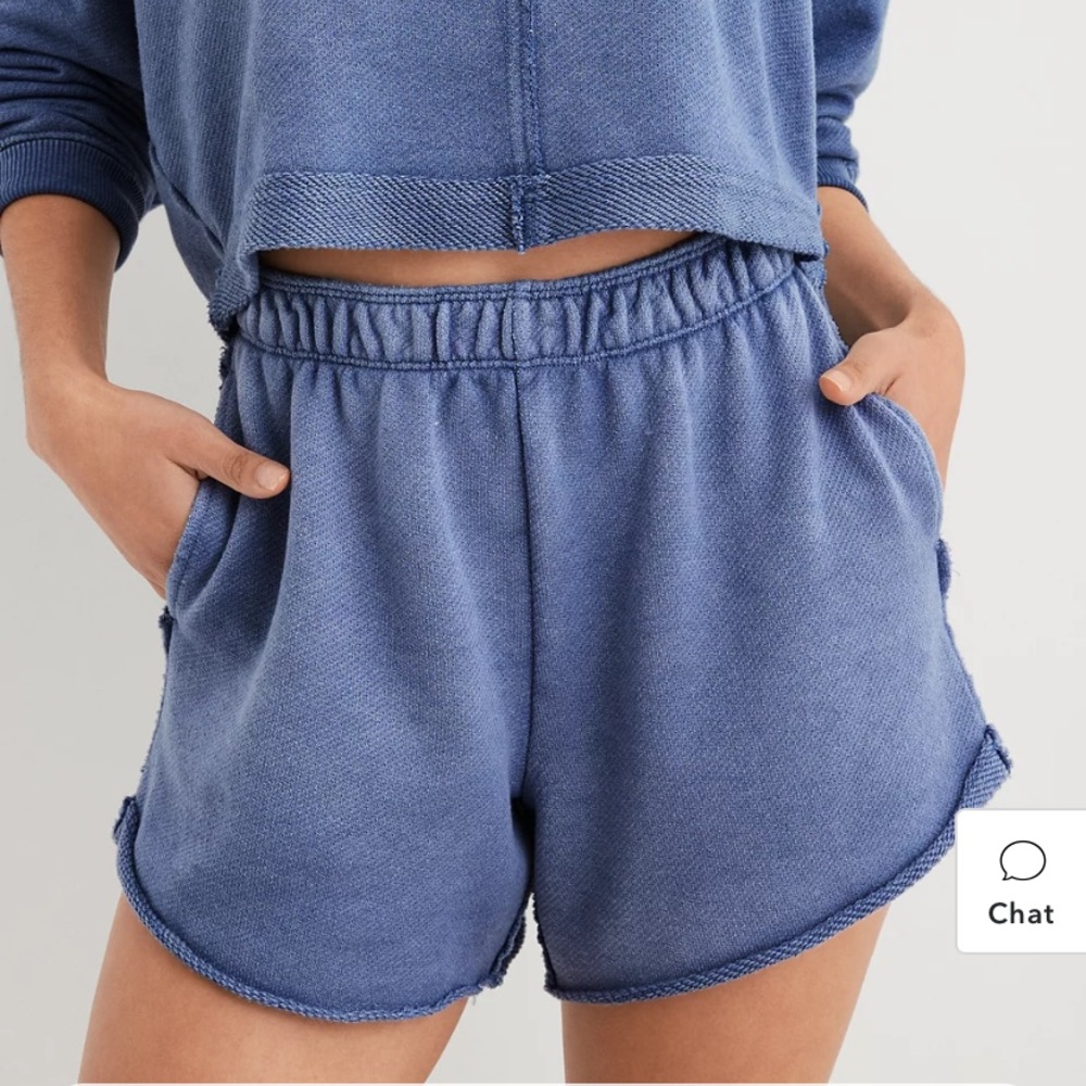 Aerie Beach Party Shorts Blue Small NEW